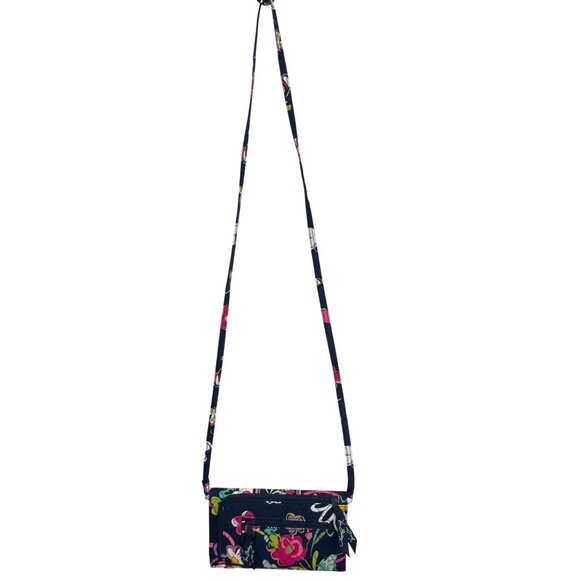 Vera Bradley Edie Satchel and Crossbody Wallet in Retired Ribbon Pattern - Picture 10 of 12